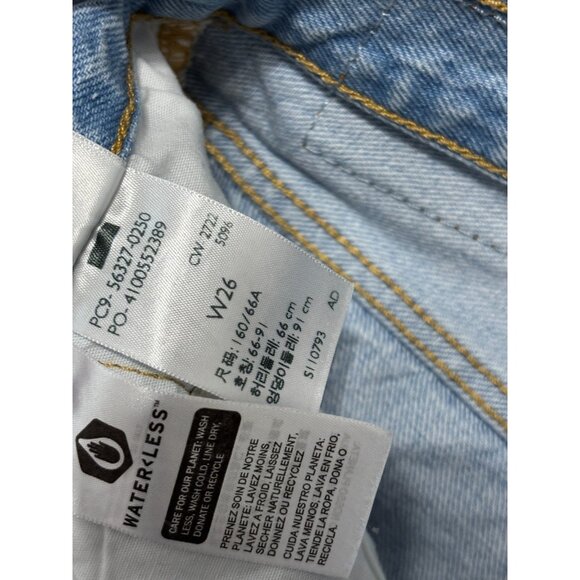 Levi’s 501 Denim Distressed Cutoff High Rise Button Fly Shorts Women’s Size 26 - Picture 6 of 8